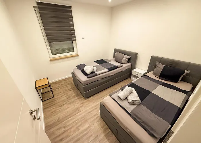 公寓 Ruhr Business Mit 8 Einzelbetten Privat Parkplatz 埃森